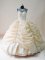 Sumptuous Floor Length Champagne Quinceanera Dress Scoop Sleeveless Lace Up
