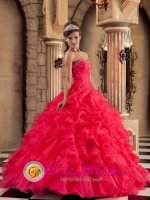 Cundinamarca colombia Perfect Ruched Sweetheart strapless Bodice and Beaded Decorate Bust For Quinceaners Dress With Ruffles Layered