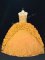 Shining Gold Sleeveless Floor Length Appliques Lace Up Ball Gown Prom Dress