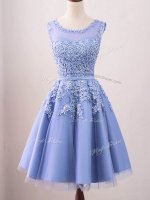 Sweet Sleeveless Lace Up Knee Length Lace Quinceanera Dama Dress(SKU SWBD135-3BIZ)