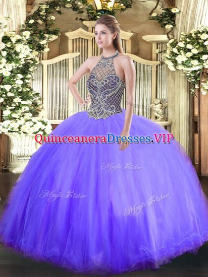 Lovely Sleeveless Beading Lace Up Sweet 16 Quinceanera Dress - Click Image to Close