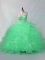 Sleeveless Beading and Ruffles Lace Up Ball Gown Prom Dress