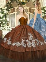 Sleeveless Embroidery Zipper Sweet 16 Quinceanera Dress