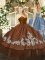 Sleeveless Embroidery Zipper Sweet 16 Quinceanera Dress