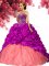 Shining Fuchsia Sleeveless Beading and Pick Ups Lace Up Sweet 16 Dress