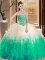 Best Selling Tulle Sweetheart Sleeveless Lace Up Embroidery and Ruffles 15th Birthday Dress in Multi-color