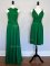Hot Sale Dark Green Quinceanera Dama Dress Prom and Party and Wedding Party with Ruching Halter Top Sleeveless Lace Up