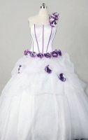 Clearance Ball Gown One Shoulder Floor-length Organza Quinceanera Dresses Style FA-W-355