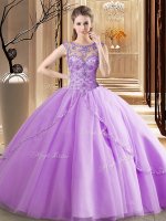 Lavender Scoop Neckline Beading 15 Quinceanera Dress Sleeveless Lace Up(SKU SJQDDT890002-2BIZ)