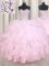 Admirable Baby Pink Sweetheart Lace Up Beading and Ruffles Quince Ball Gowns Sleeveless