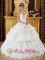 Los Lunas White Beaded Decorate Remarkable Elegant Strapless Quinceanera Dress