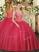 High End Tulle Sleeveless Floor Length Sweet 16 Dress and Beading(SKU SJQDDT1071002BIZ)