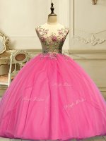 Sleeveless Appliques Lace Up Ball Gown Prom Dress