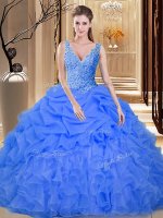 Sleeveless Backless Floor Length Lace and Appliques and Ruffles and Pick Ups Sweet 16 Dresses(SKU SJQDDT923002-1BIZ)
