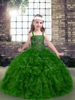 Sleeveless Beading Lace Up Little Girls Pageant Gowns(SKU PAG1249-8BIZ)