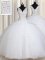 White Ball Gowns Straps Sleeveless Tulle Floor Length Zipper Beading and Sequins Sweet 16 Quinceanera Dress