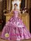 Prescott Valley Arizona Romantic Lavender Quinceanera Dresses With Strapless Taffeta Beading Hand Made Flower Ball Gown