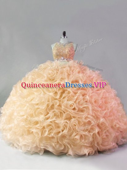 Best Selling Sleeveless Zipper Floor Length Beading and Ruffles Sweet 16 Quinceanera Dress - Click Image to Close