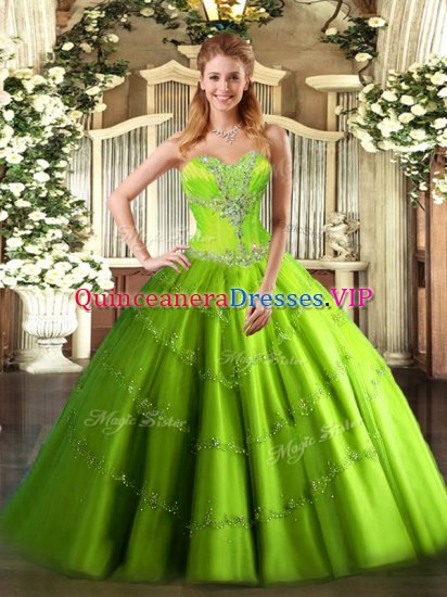 Delicate Sweetheart Lace Up Beading Vestidos de Quinceanera Sleeveless - Click Image to Close