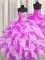Fashionable Sleeveless Lace Up Floor Length Beading and Ruffles and Ruching Sweet 16 Dress
