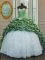 Green Ball Gowns Sweetheart Sleeveless Organza and Taffeta With Train Sweep Train Lace Up Beading and Appliques and Pick Ups 15 Quinceanera Dress