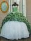 Green Ball Gowns Sweetheart Sleeveless Organza and Taffeta With Train Sweep Train Lace Up Beading and Appliques and Pick Ups 15 Quinceanera Dress