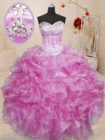 Floor Length Ball Gowns Sleeveless Lilac Military Ball Dresses Lace Up