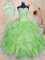 Ball Gowns Sweetheart Sleeveless Organza Floor Length Lace Up Beading and Ruffles Vestidos de Quinceanera