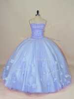 Sumptuous Lavender Sweetheart Neckline Beading and Hand Made Flower Vestidos de Quinceanera Sleeveless Side Zipper(SKU PSSW1144-4BIZ)