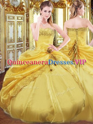 Captivating Sleeveless Lace Up Floor Length Beading and Pick Ups Quinceanera Gowns