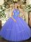 Amazing High-neck Sleeveless Tulle Military Ball Dresses For Women Beading Lace Up