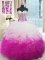 Sleeveless Floor Length Beading and Ruffles Lace Up Sweet 16 Dress with Multi-color
