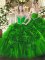 Dynamic Green Sweetheart Neckline Beading and Ruffles Quinceanera Dresses Sleeveless Lace Up
