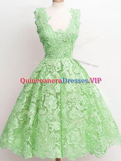 Fantastic Knee Length Quinceanera Court Dresses Straps Sleeveless Zipper - Click Image to Close