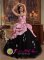 Dakota Dunes South Dakota/SD Hand Made Flowers New Arrival Rose Pink and Black Sweet 16 Dress Sweetheart Tulle and Taffeta Stylish Ball Gown