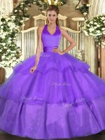 Elegant Floor Length Ball Gowns Sleeveless Lavender Vestidos de Quinceanera Lace Up(SKU SJQDDT1650002-3BIZ)