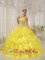 Penrhyndeudraeth Gwynedd Yellow Sweet Quinceanera Dress For Strapless Taffeta and Organza With Beading Ball Gown