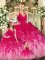 Best Selling Sleeveless Backless Floor Length Ruffles Quinceanera Dress