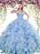 Sweetheart Sleeveless Organza and Taffeta Quinceanera Dresses Beading and Ruffles Lace Up
