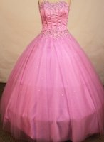 Beautiful ball gown sweetheart-neck floor-length appliques pink quinceanera dresses FA-X-069(SKU FAo14X17)