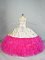 Floor Length Fuchsia Ball Gown Prom Dress Sweetheart Sleeveless Lace Up