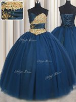 Chiffon Sleeveless Floor Length Quinceanera Gown and Beading and Ruching and Belt