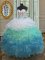 Pretty Floor Length Ball Gowns Sleeveless Multi-color Quince Ball Gowns Lace Up