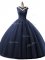 Luxury Scoop Sleeveless Tulle 15 Quinceanera Dress Beading and Lace Lace Up