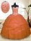 High End Sequins and Pick Ups 15th Birthday Dress Orange Zipper Sleeveless Floor Length