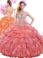 Noble Sleeveless Beading and Ruffled Layers and Pick Ups Lace Up 15th Birthday Dress(SKU SJQDDT776002BIZ)