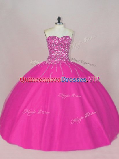 Beauteous Tulle Sleeveless Asymmetrical Ball Gown Prom Dress and Beading - Click Image to Close