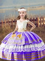 Sleeveless Satin Floor Length Lace Up Pageant Gowns For Girls in Lavender with Embroidery(SKU XBLD022-7BIZ)