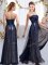 Navy Blue Sweetheart Neckline Sequins Damas Dress Sleeveless Lace Up