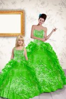 Most Popular Pick Ups Ball Gowns Quinceanera Gown Sweetheart Taffeta Sleeveless Floor Length Lace Up
